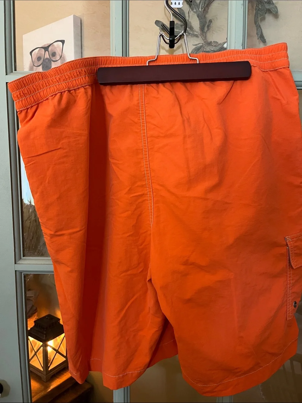 Polo by Ralph Lauren Black & Orange Men’s Swim Board Shorts